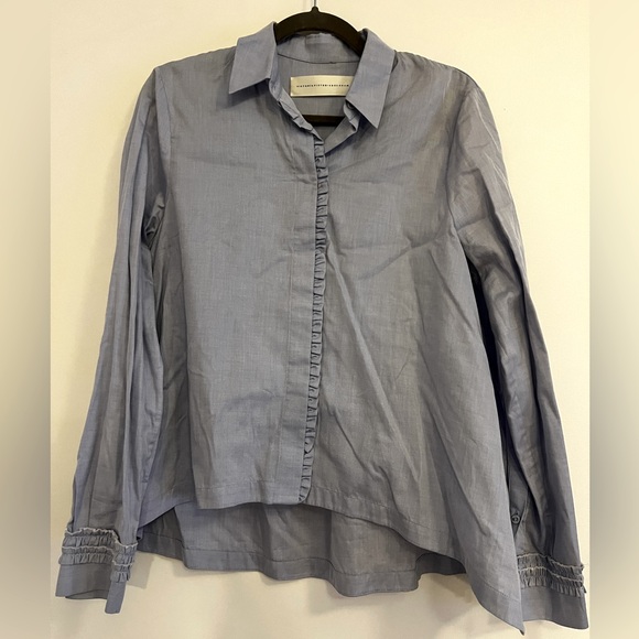 Victoria Beckham long sleeve button down shirt size 4 - Picture 4 of 8